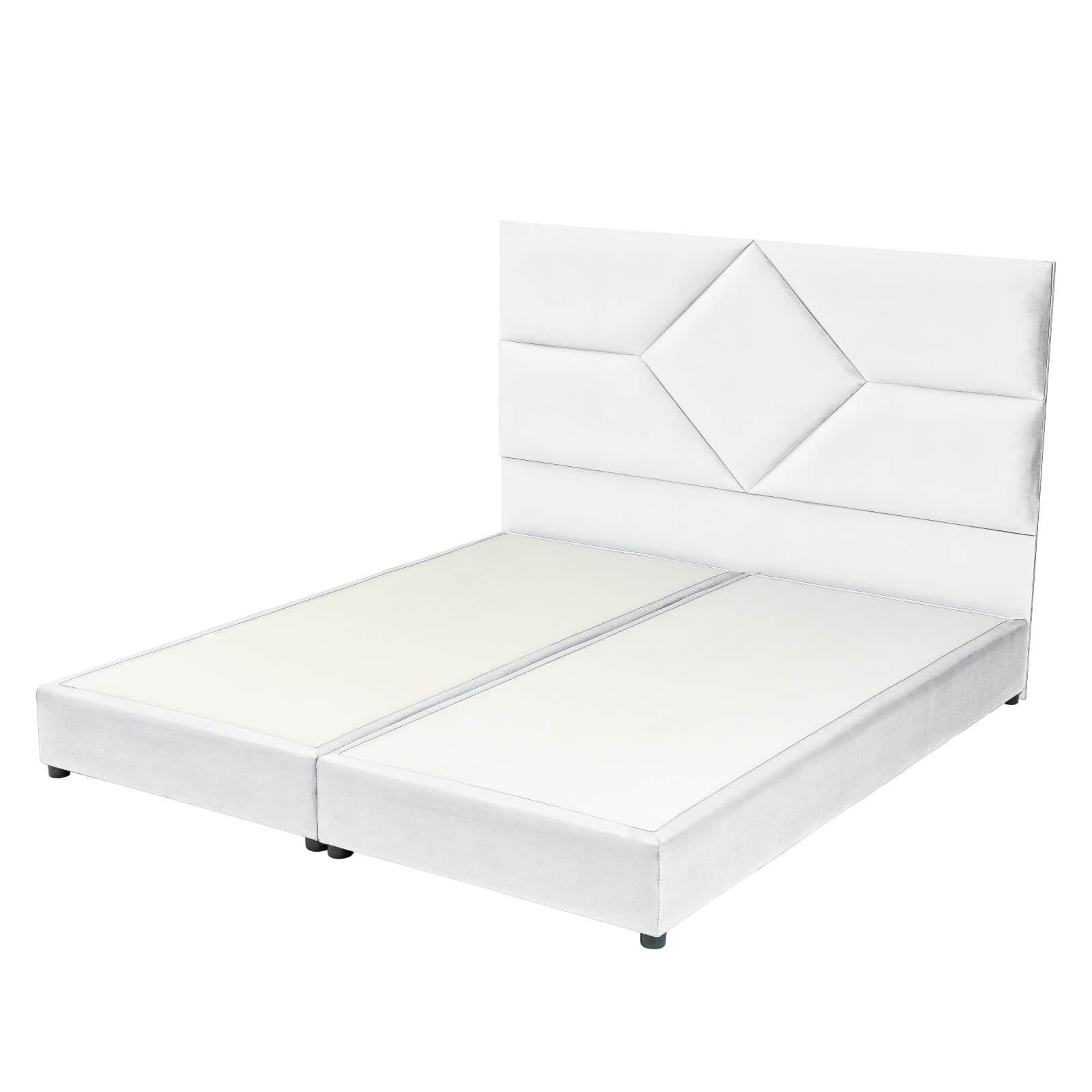 In House | Al Shahba Bed Frame Velvet White 200x90