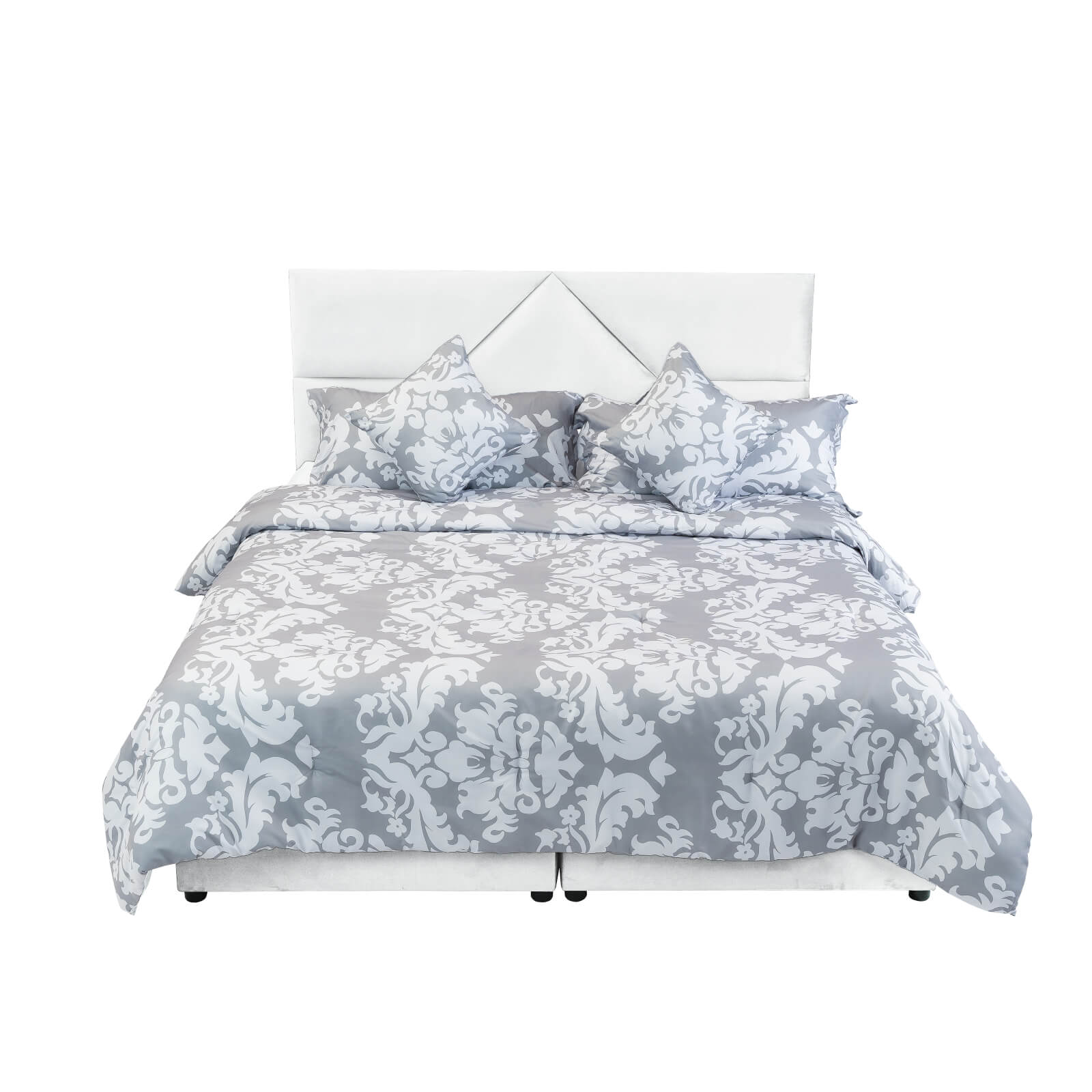 In House | Al Shahba Bed Frame Velvet White 200x90