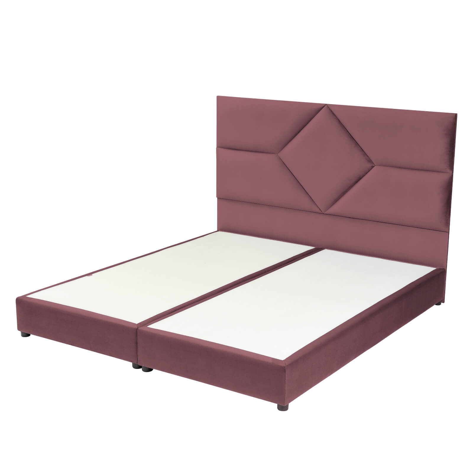 In House | Al Shahba Bed Frame Velvet Dark Pink 200x100
