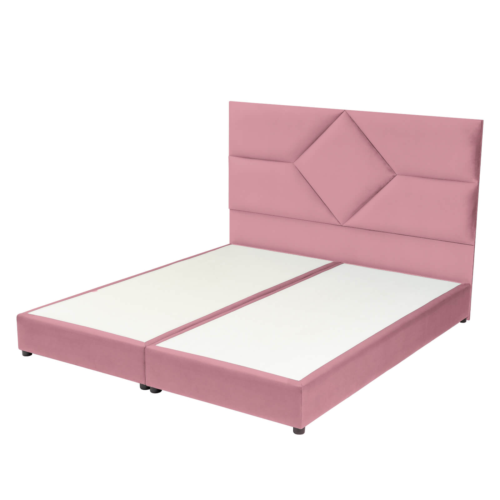 In House | Al Shahba Bed Frame Velvet Light Pink 200x90