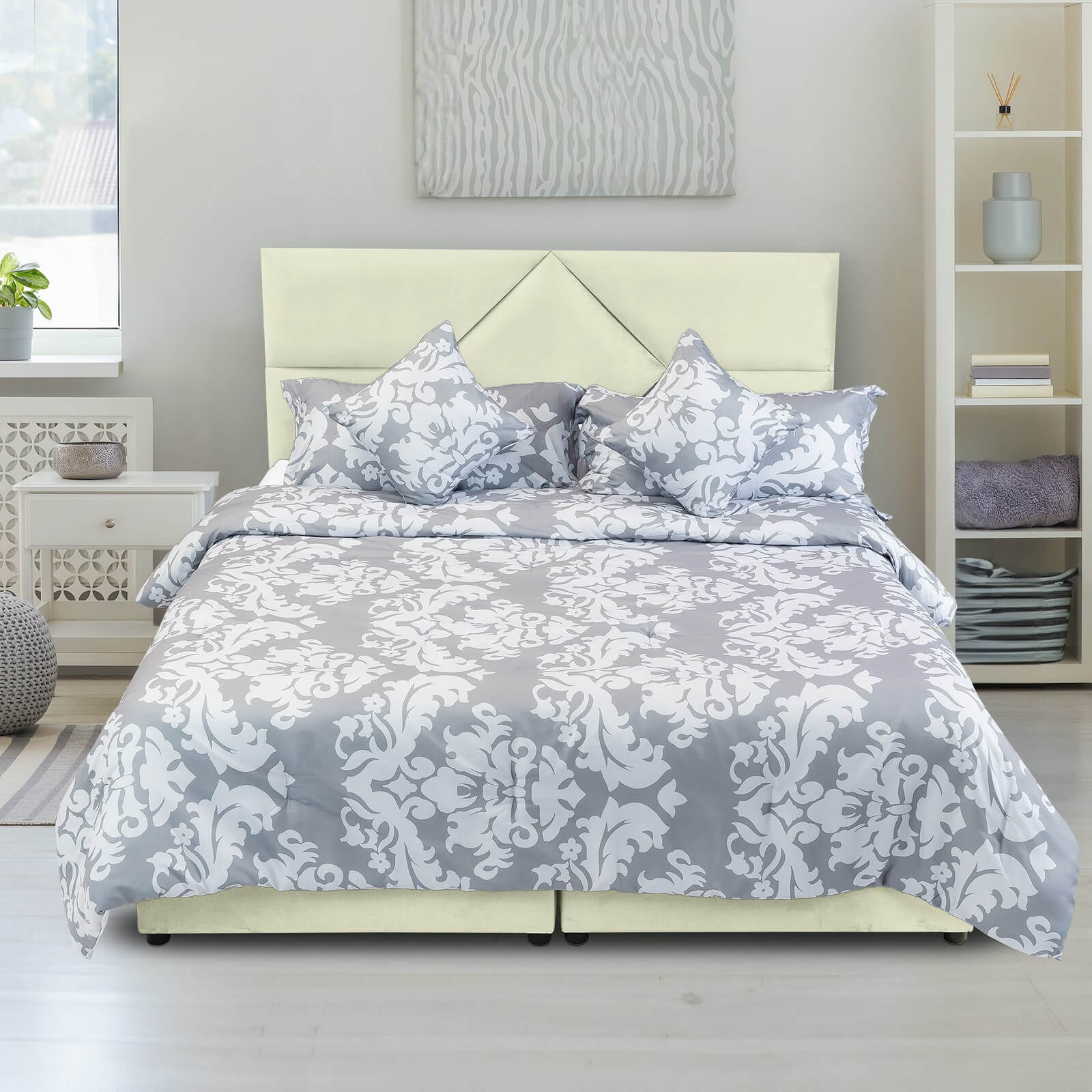 In House | Valencia Bed Frame Velvet Ivory 200x160