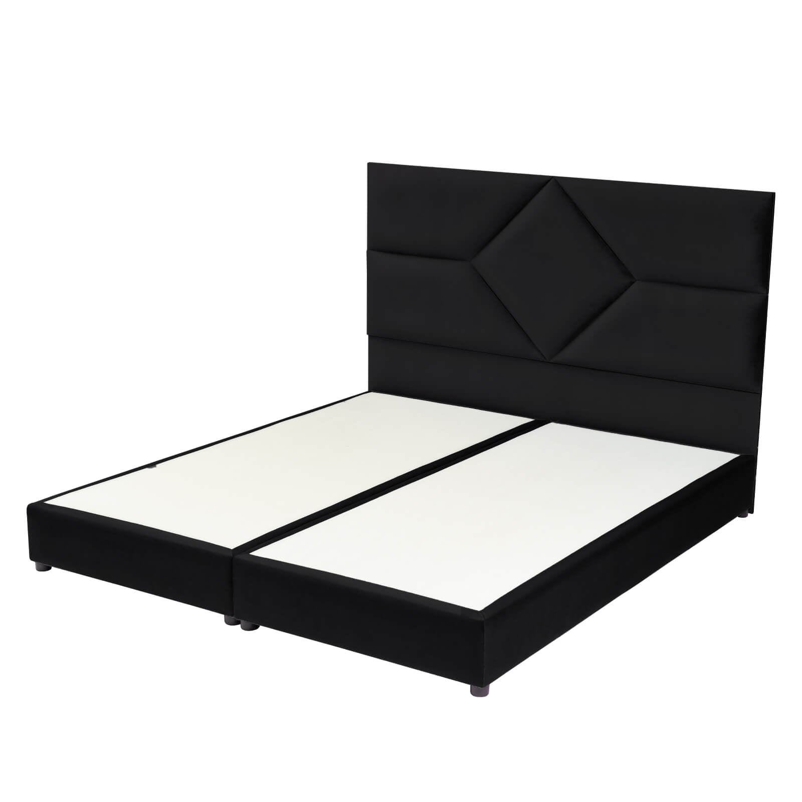 In House | Valencia Bed Frame Velvet Black 200x160