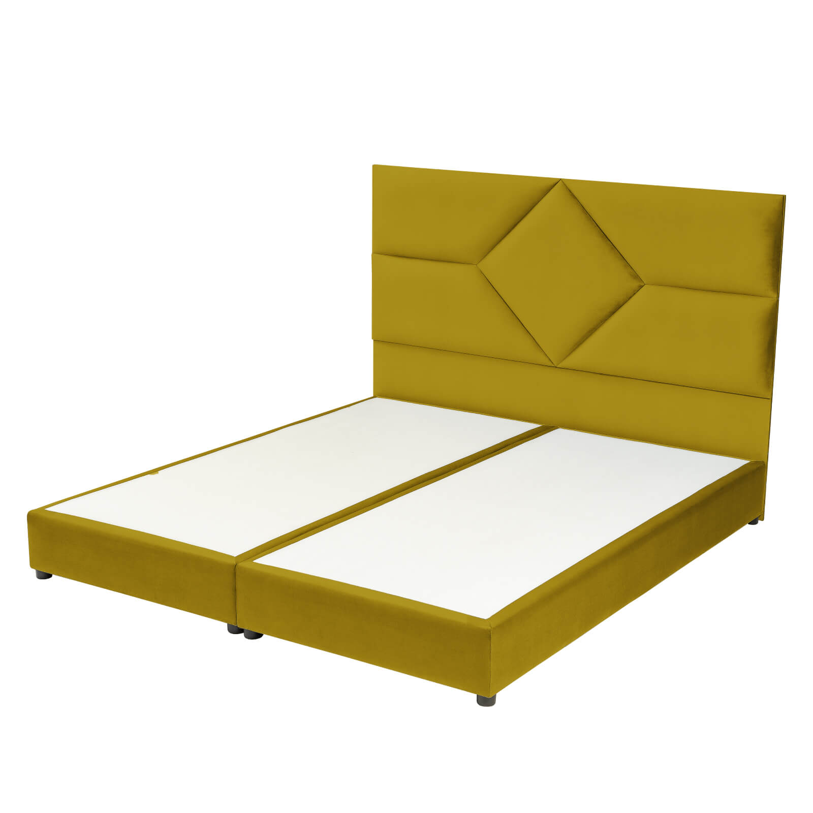 In House | Al Shahba Bed Frame Velvet Gold 200x120