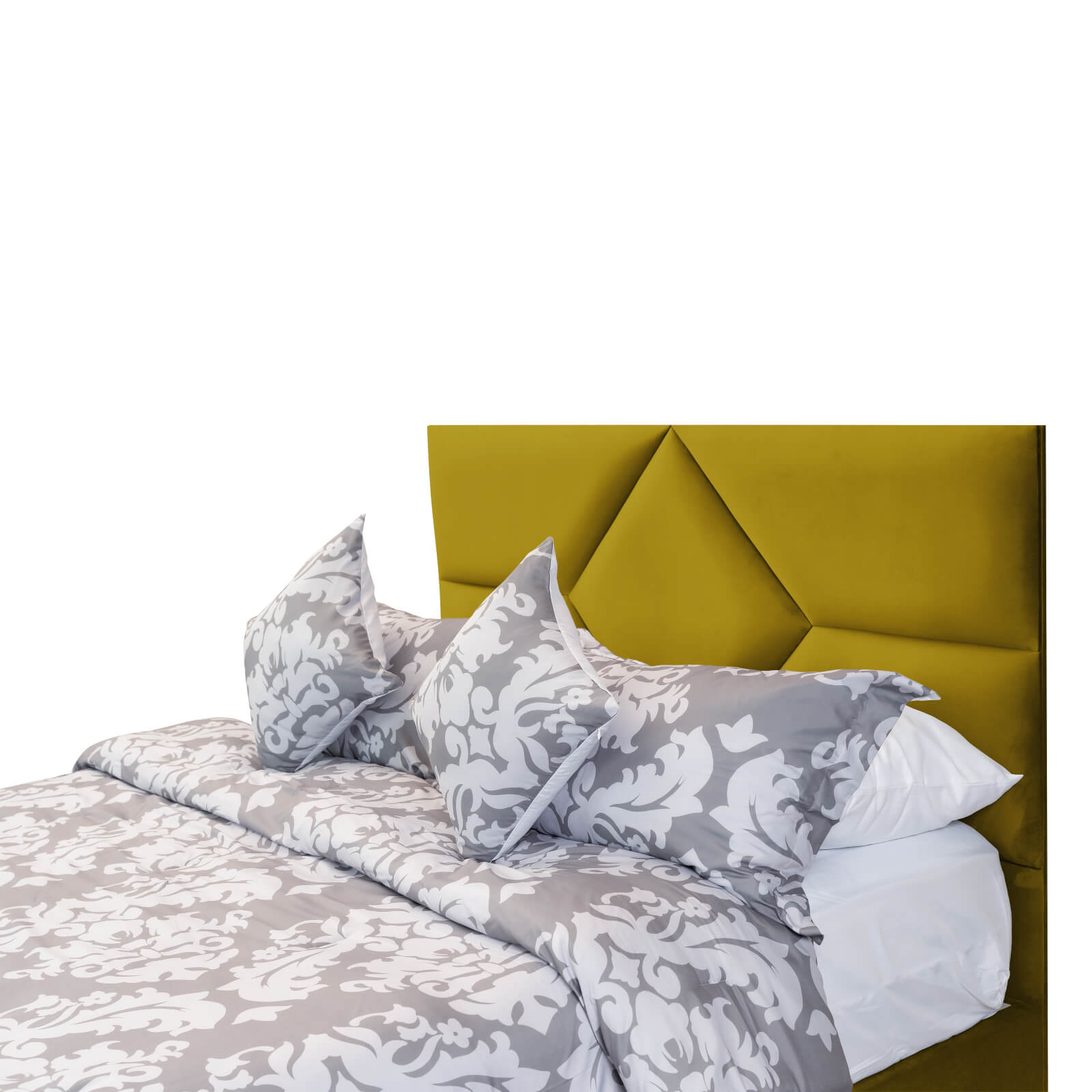 In House | Al Shahba Bed Frame Velvet Gold 200x120