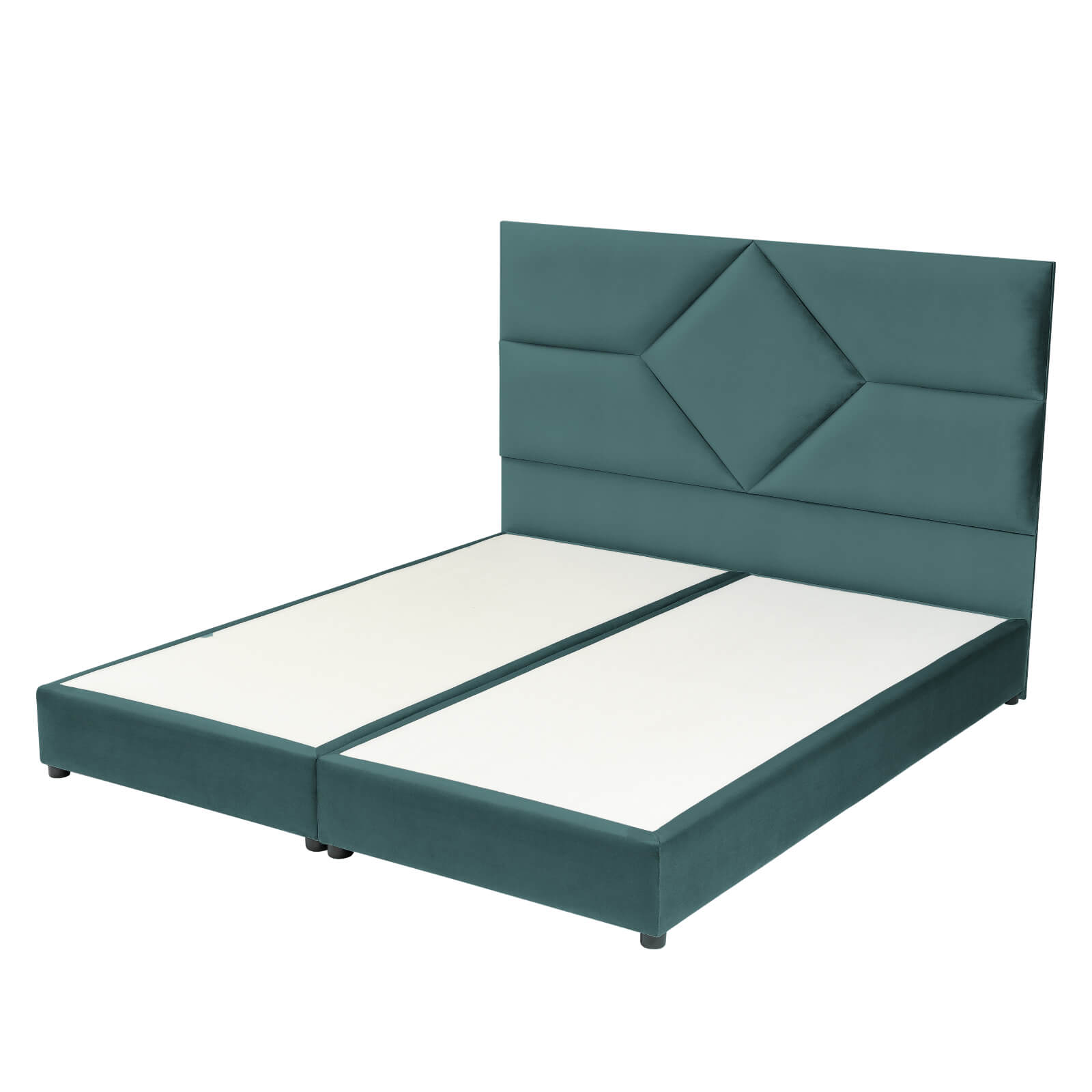 In House | Al Shahba Bed Frame Velvet Turquoise 200x140