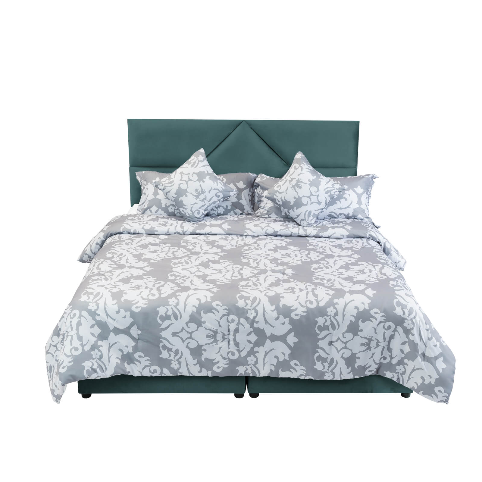 In House | Al Shahba Bed Frame Velvet Turquoise 200x120