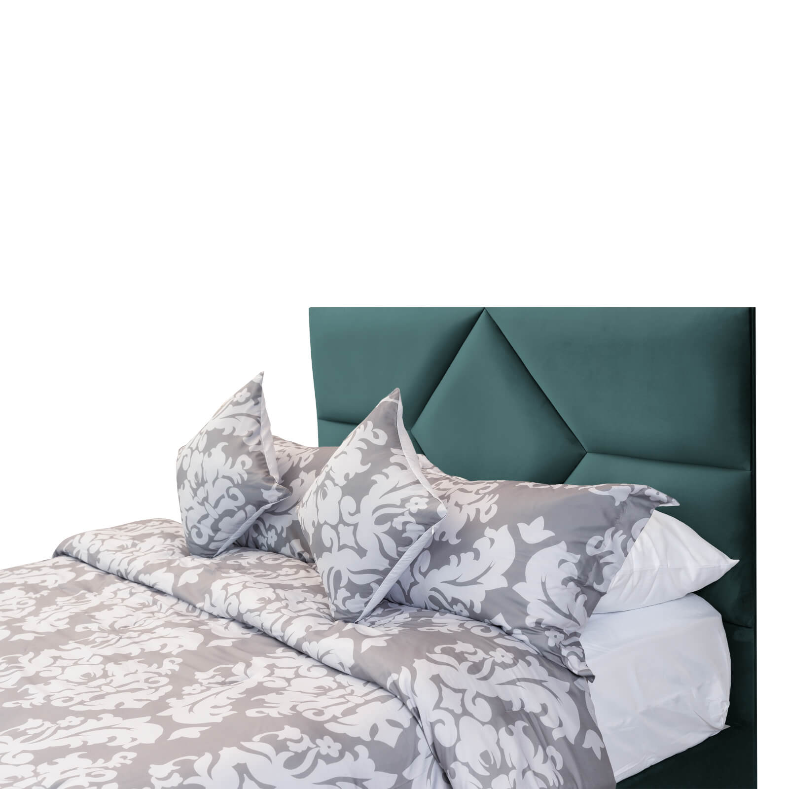 In House | Al Shahba Bed Frame Velvet Turquoise 200x120