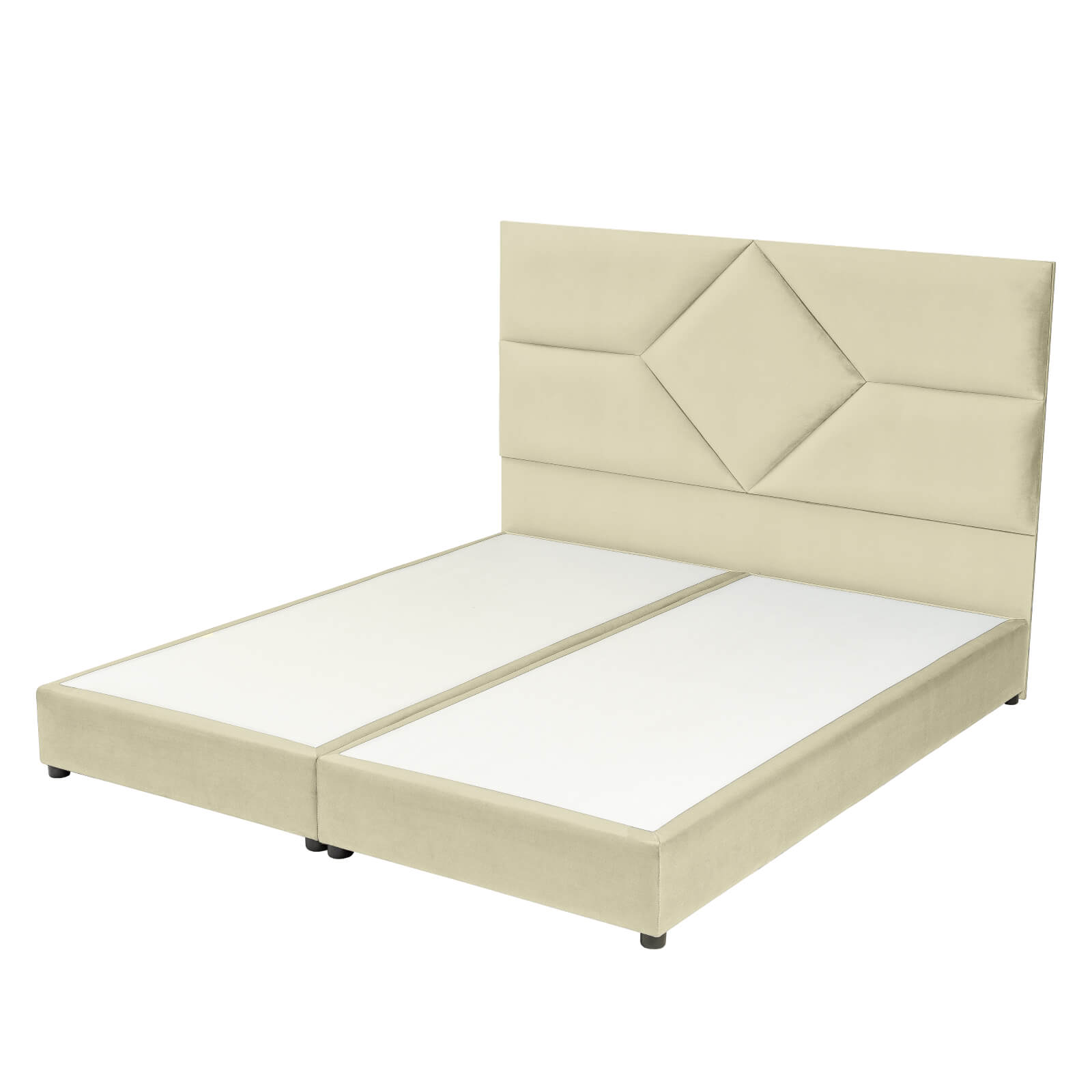 In House | Al Shahba Bed Frame Velvet Beige 200x140