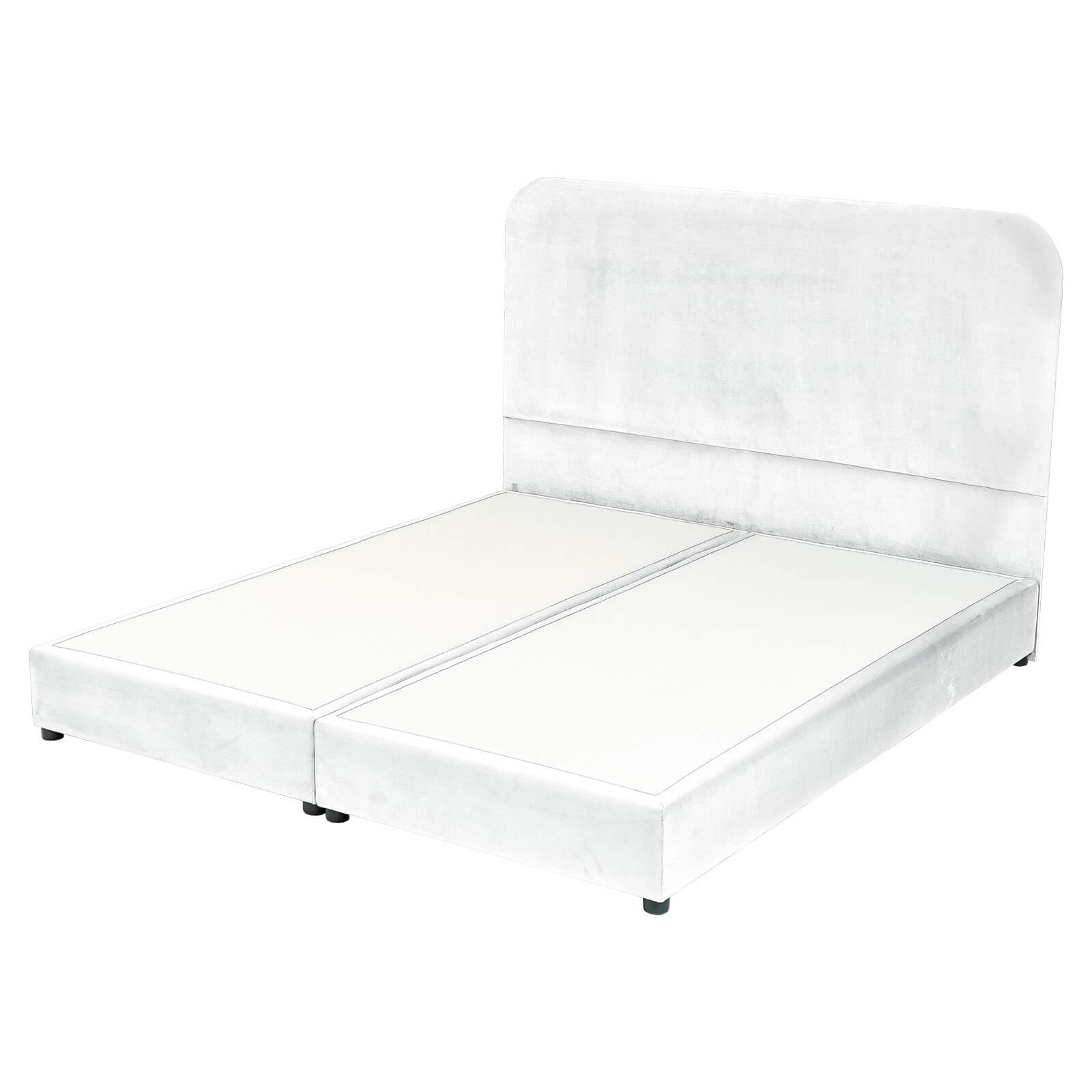 In House | Janawa Bed Frame Velvet White 200x100