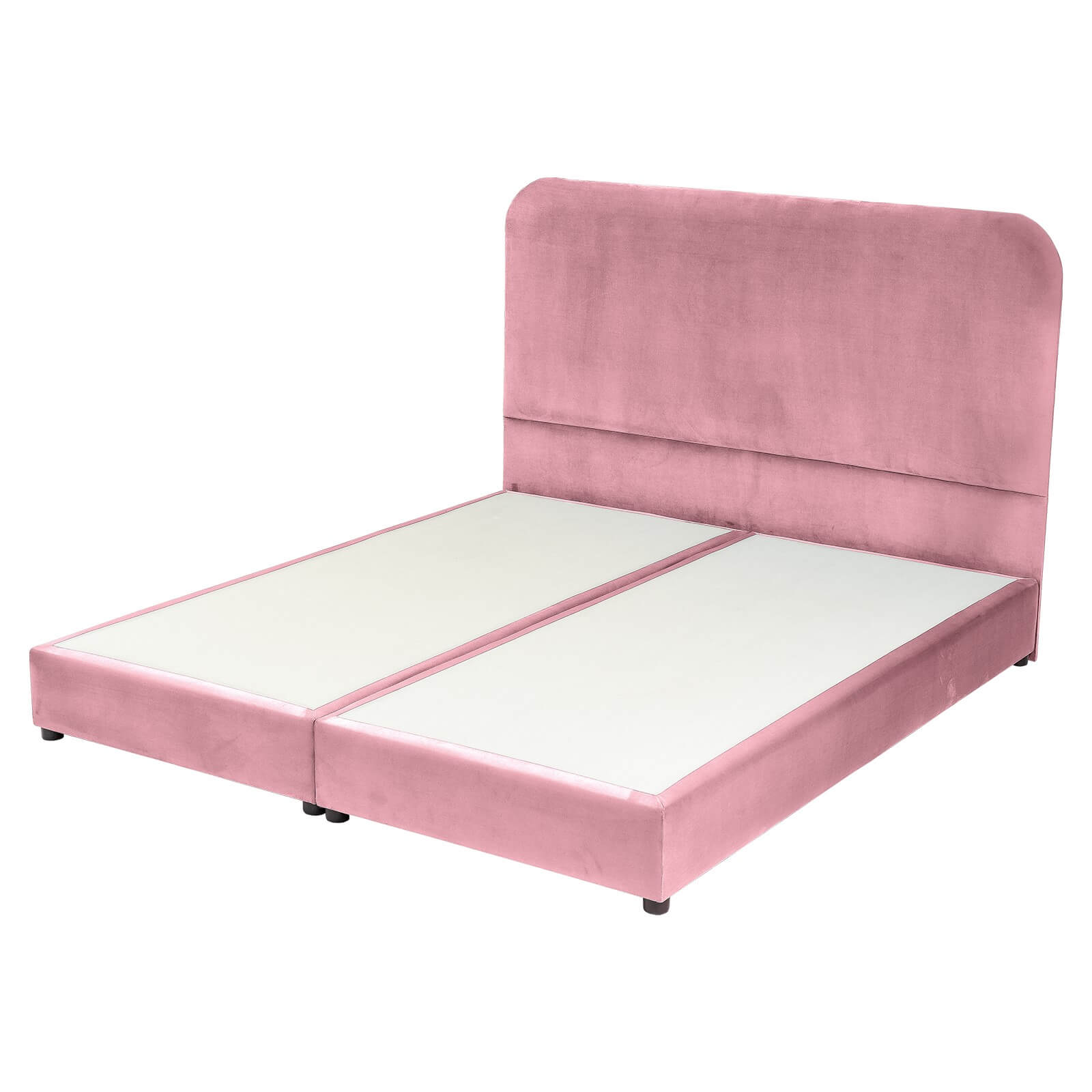 In House | Janawa Bed Frame Velvet Light Pink 200x100