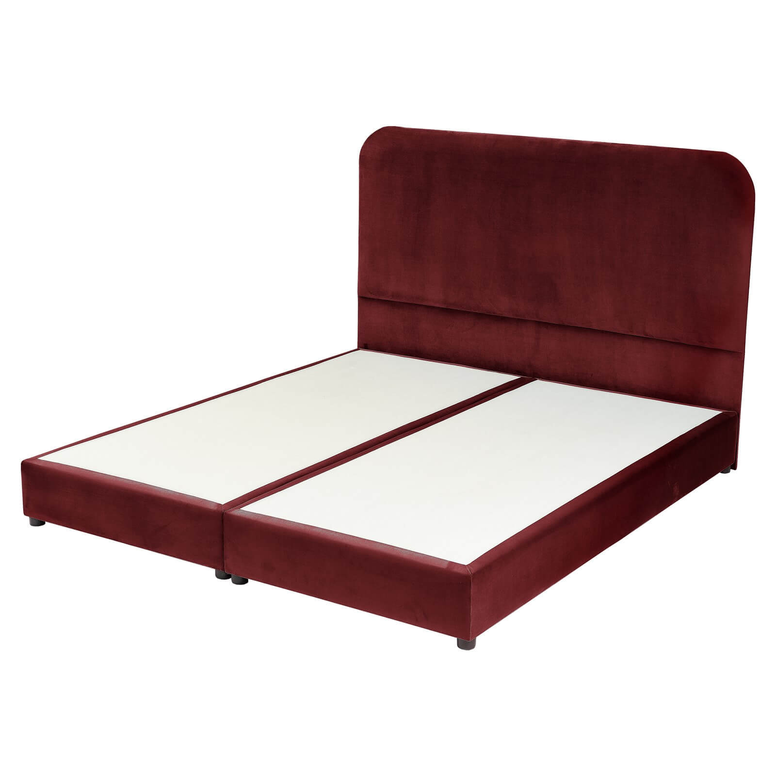 In House | Al Shahba Bed Frame Velvet Burgundy 200x200