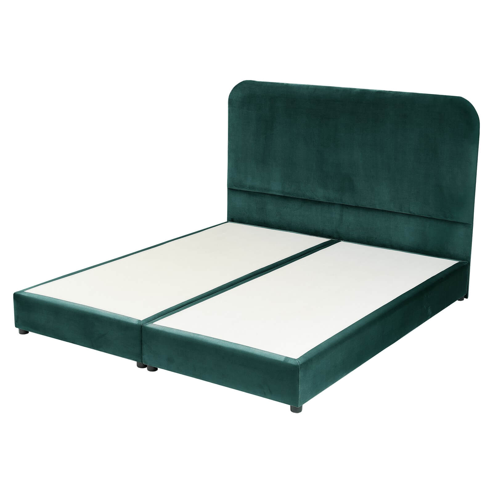 In House | Al Shahba Bed Frame Velvet Dark Green 200x200