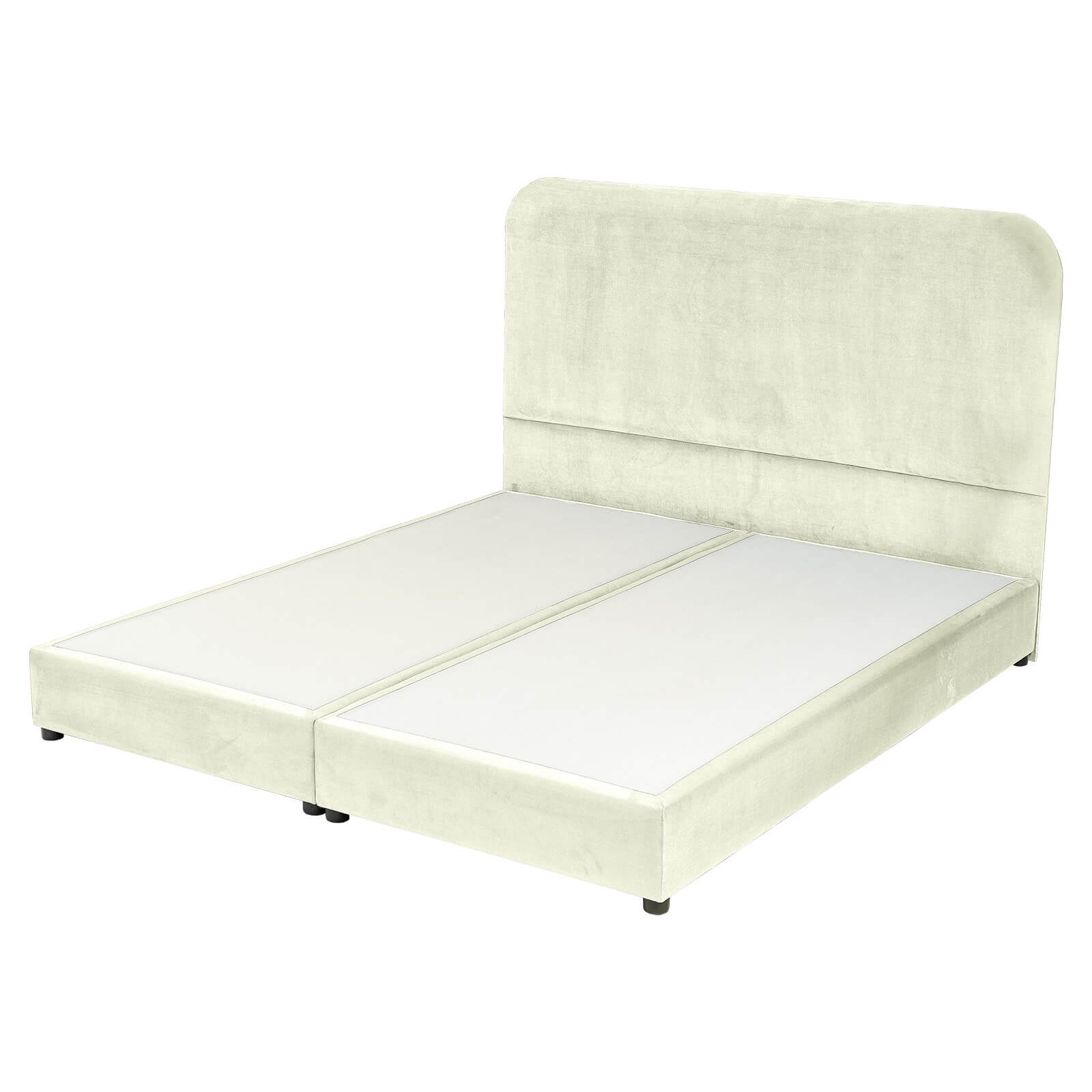 In House | Janawa Bed Frame Velvet Ivory 200x100
