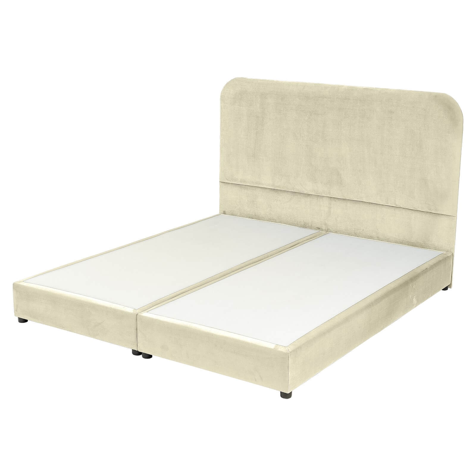 In House | Al Shahba Bed Frame Velvet Beige 200x150
