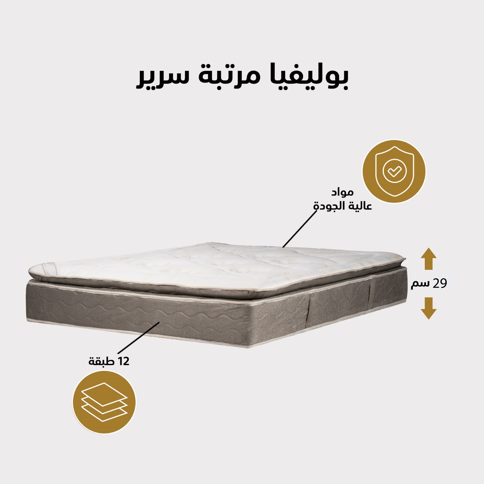 Polivia Bed Mattress 12 Layers 200x100