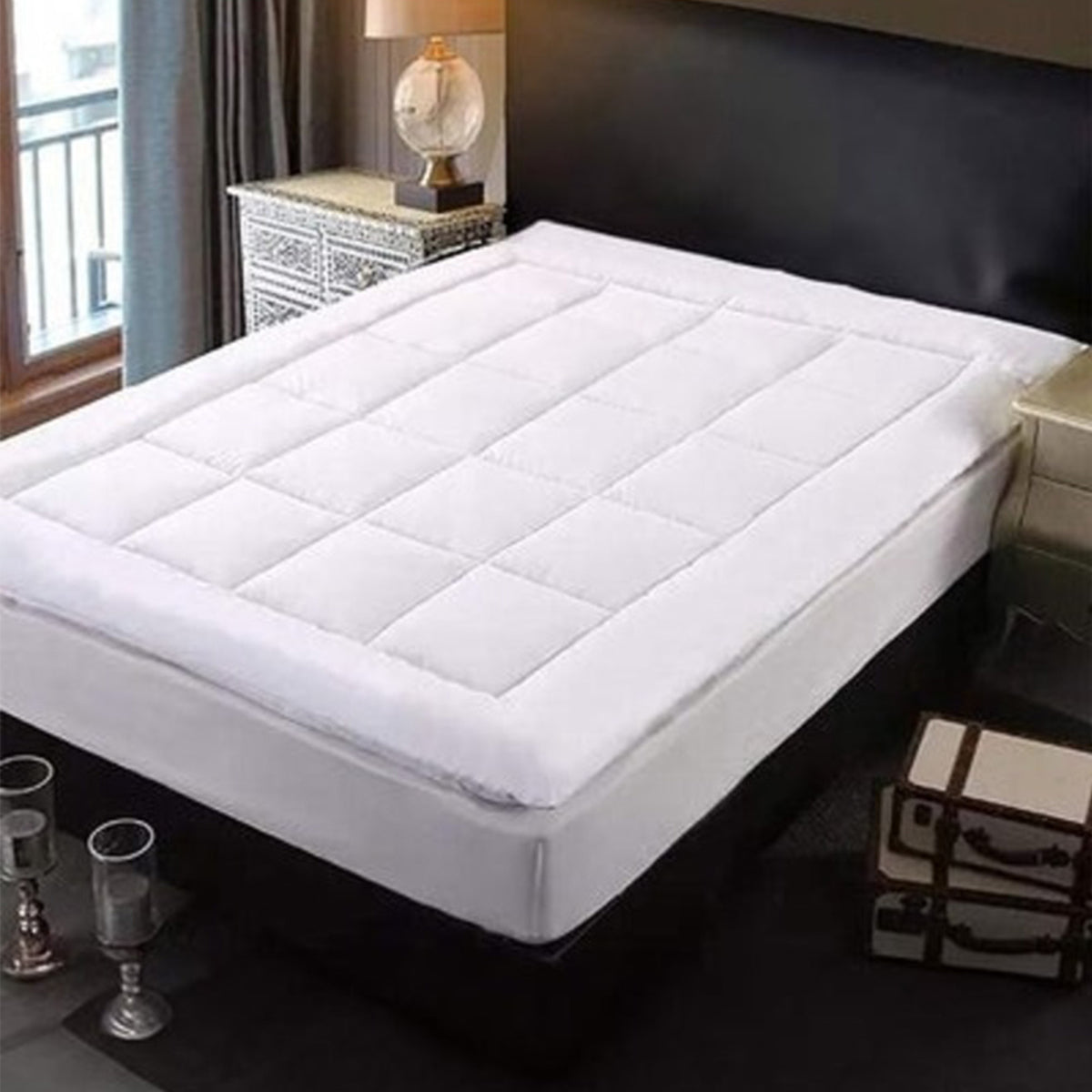 Two Layers Super Microfiber Mattress Topper 14 cm With Rubber Frame 200×100×14