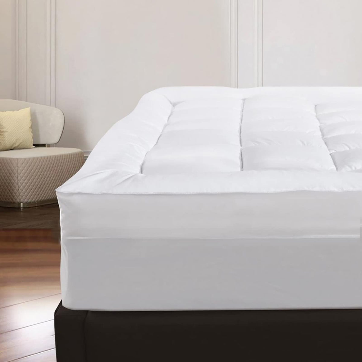 Two Layers Super Microfiber Mattress Topper 14 cm With Rubber Frame 200×160×14