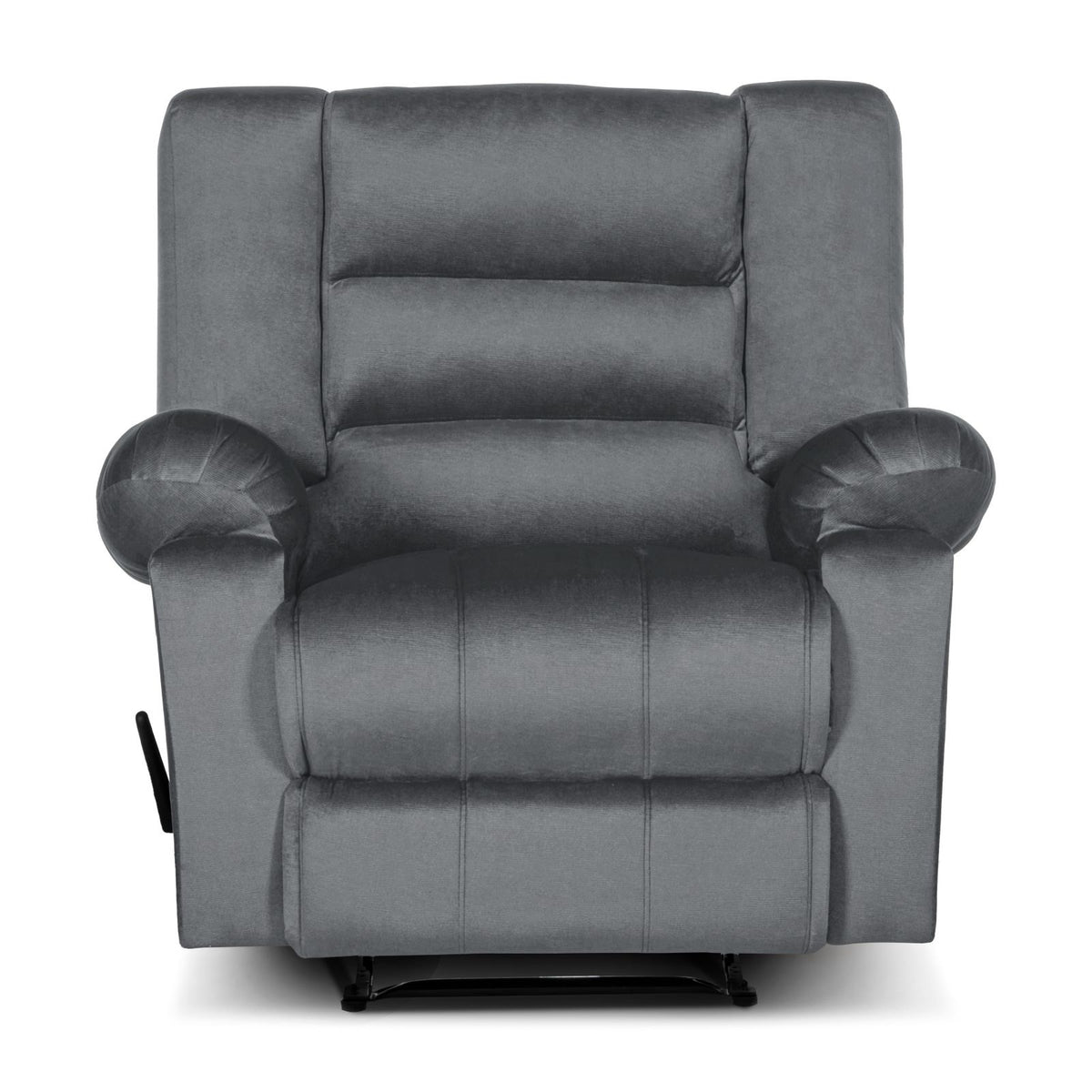 Velvet Upholstered Recliner Chair With Bed Mode From In House - Nice 02 Grey Classic