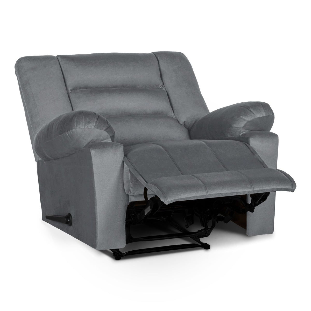 Velvet Upholstered Recliner Chair With Bed Mode From In House - Nice 02 Grey Classic