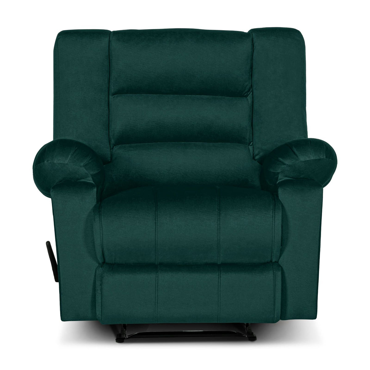 Velvet Upholstered Recliner Chair With Bed Mode From In House - Nice 02 Dark Green Classic