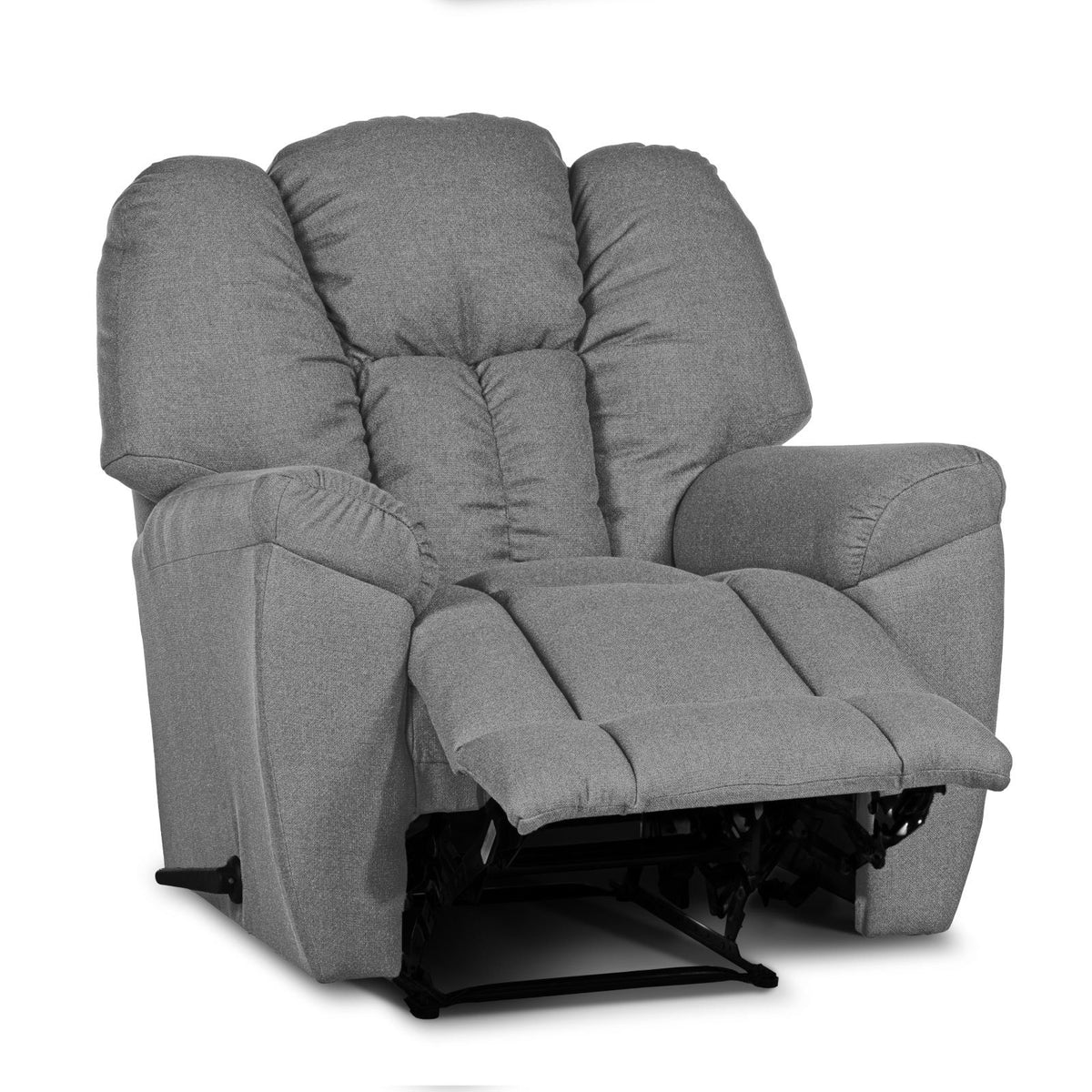 Linen Upholstered Recliner Chair With Bed Mode - Penhaligon's Light Grey Rocking & Rotating