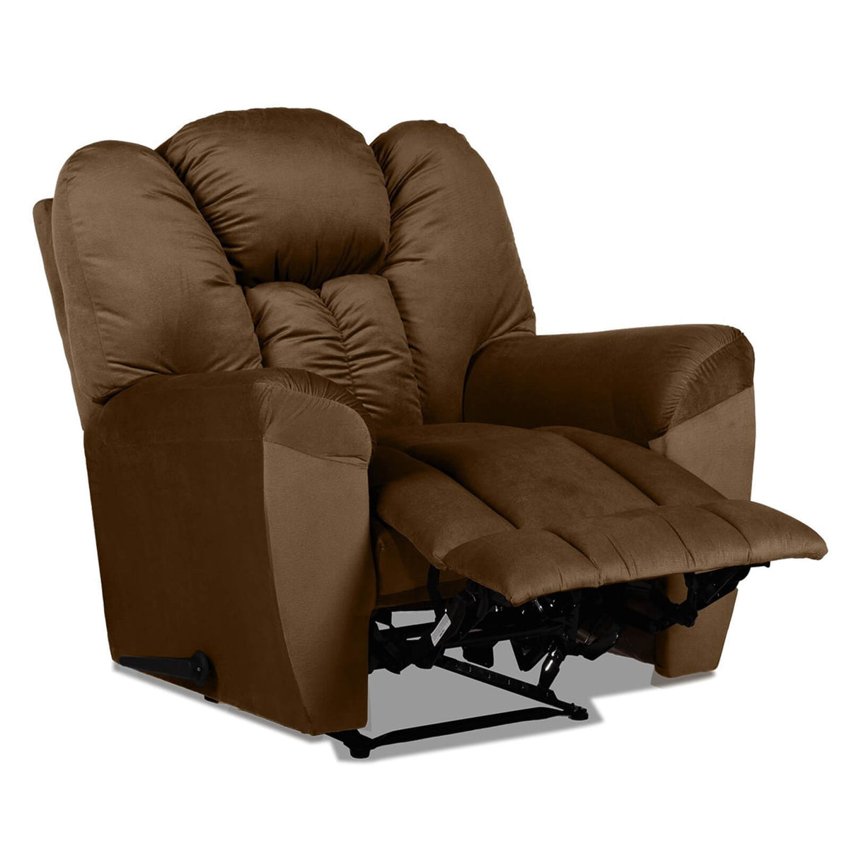 Velvet Recliner Chair - Penhaligon's Brown Rocking & Rotating