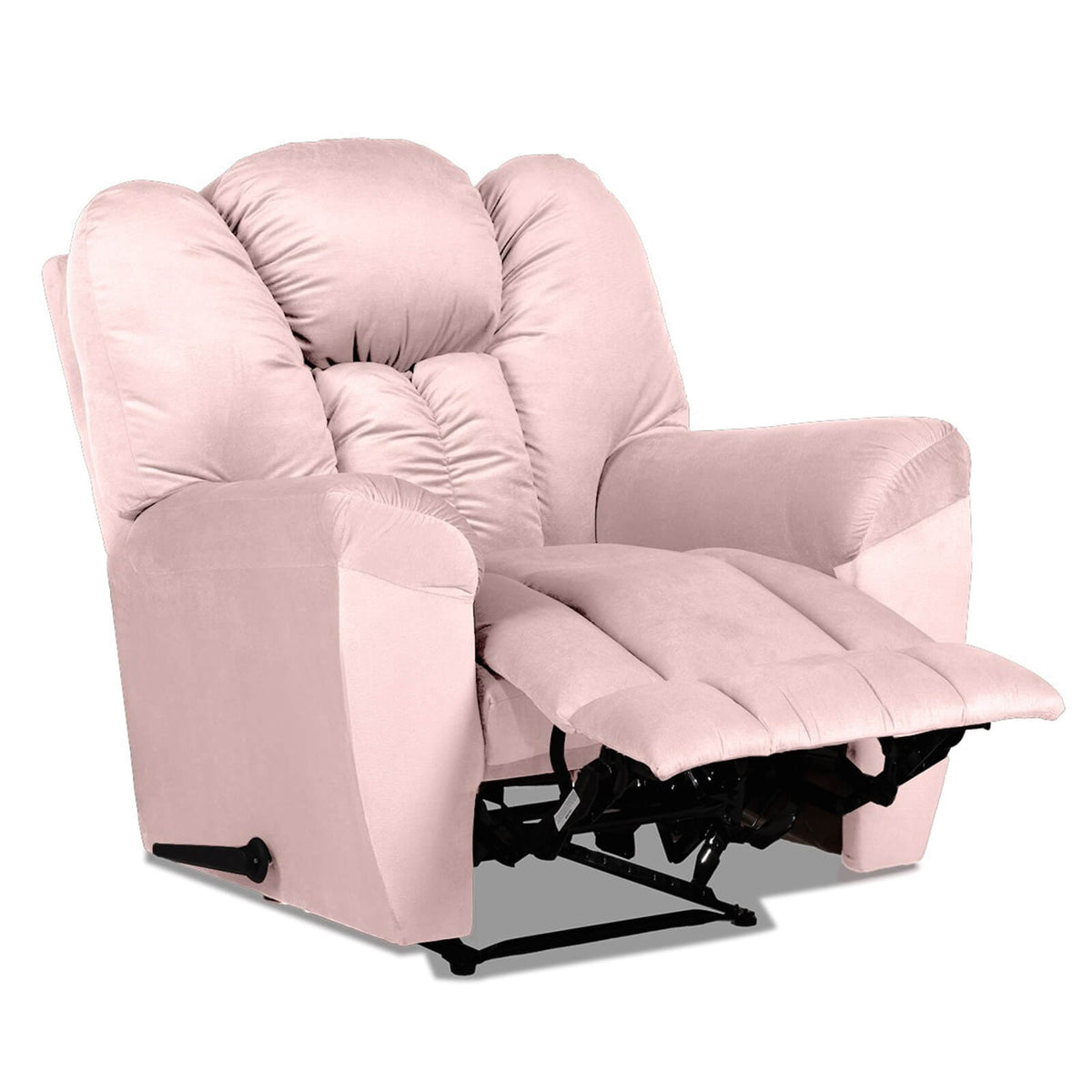 Velvet Recliner Chair - Penhaligon's Light Pink Rocking & Rotating