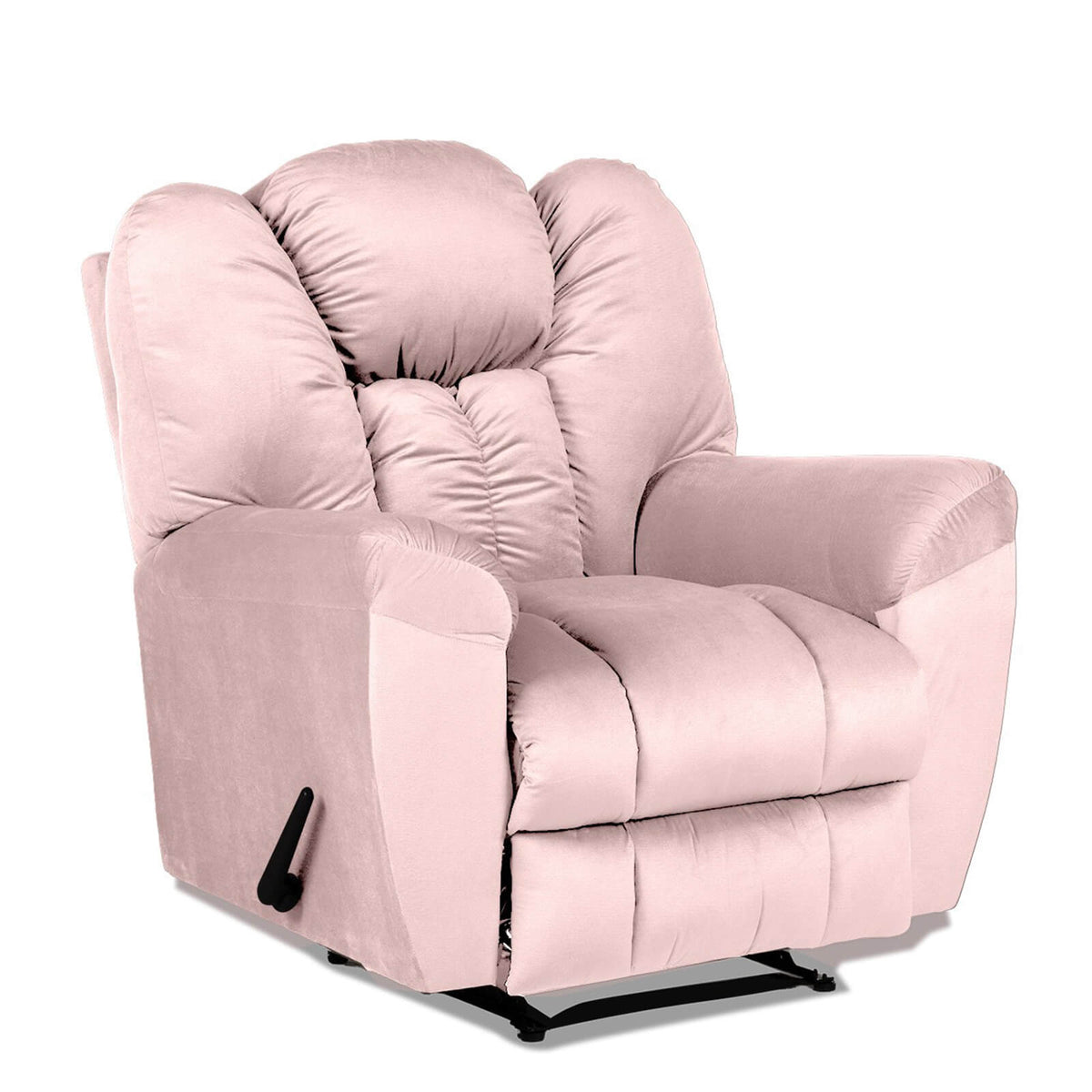 Velvet Recliner Chair - Penhaligon's Light Pink Rocking