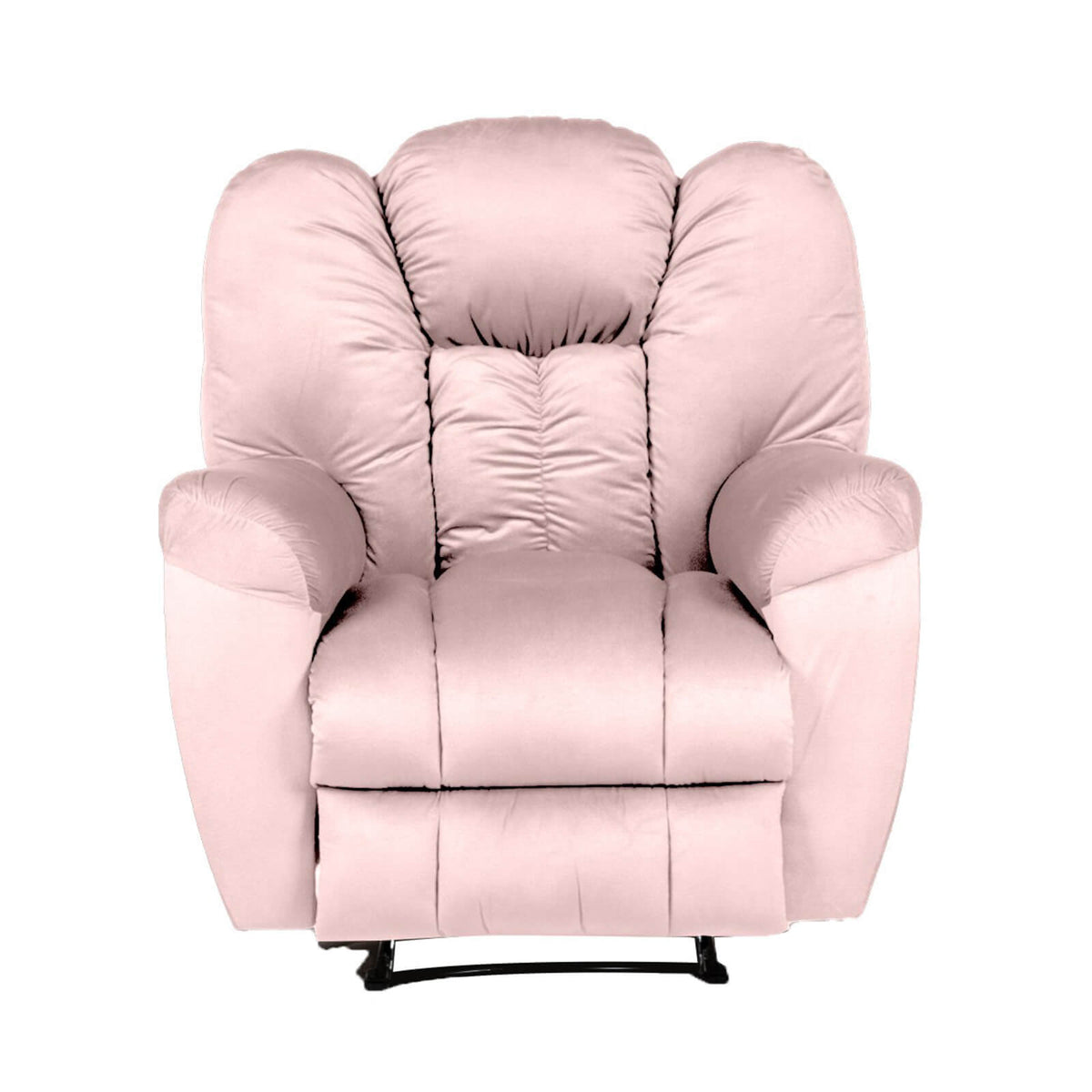Velvet Recliner Chair - Penhaligon's Light Pink Rocking & Rotating