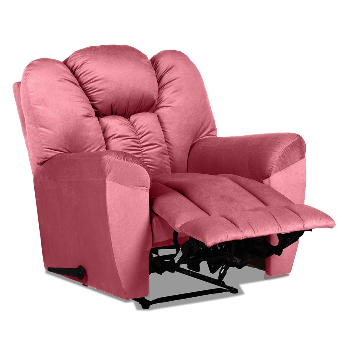 Velvet Recliner Chair - Penhaligon's Dark Pink Rocking