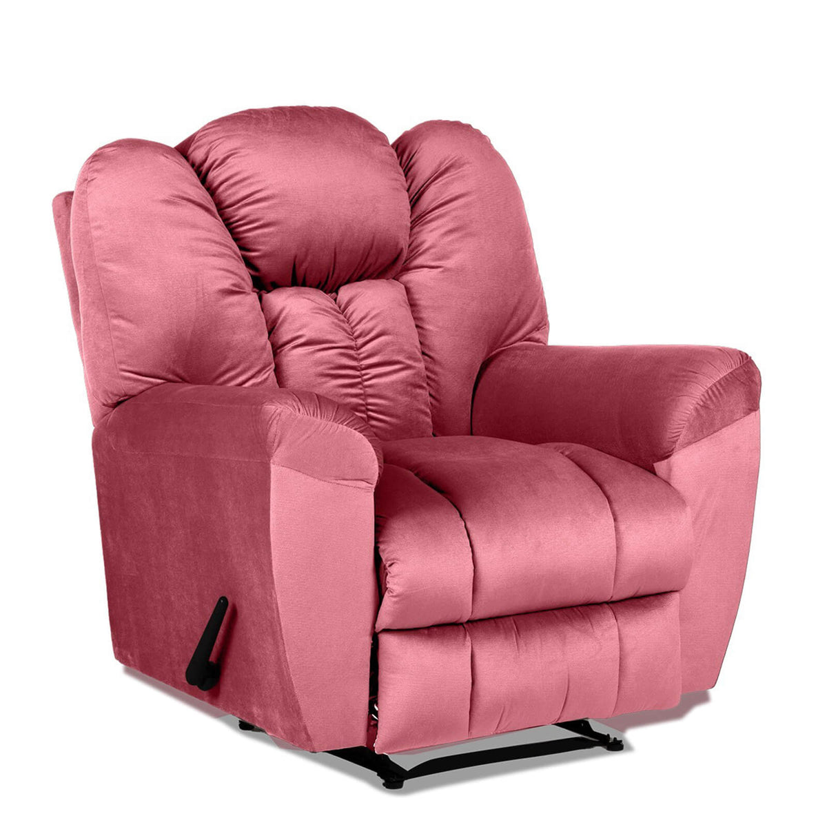 Velvet Recliner Chair - Penhaligon's Dark Pink Rocking & Rotating