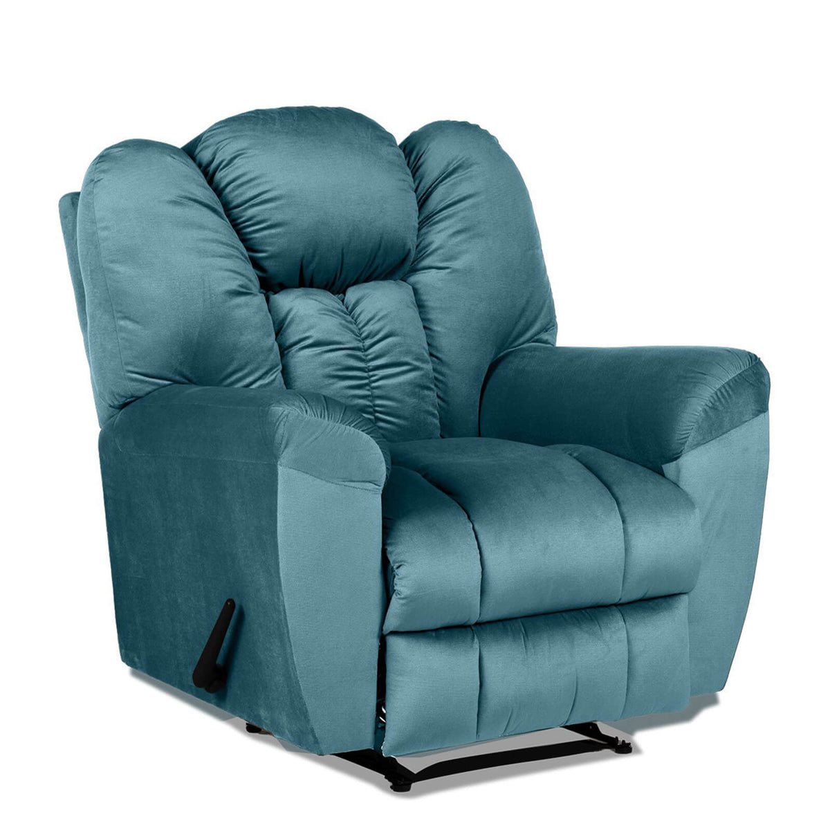 Velvet Recliner Chair - Penhaligon's Dark Turquoise Rocking & Rotating