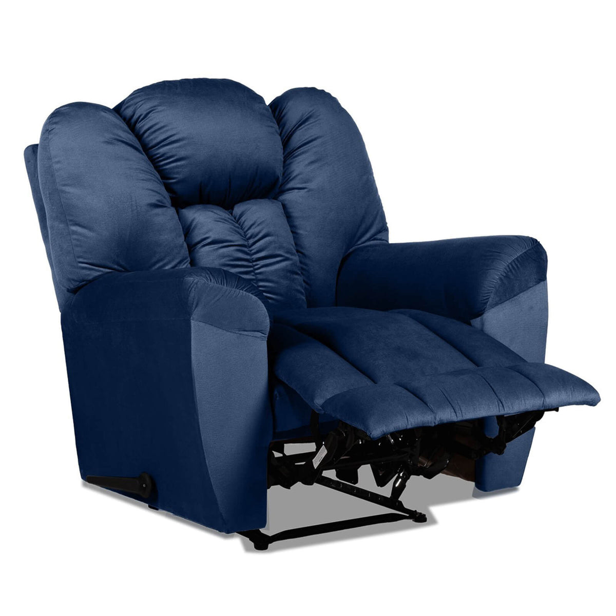 Velvet Recliner Chair - Penhaligon's Dark Blue Rocking & Rotating