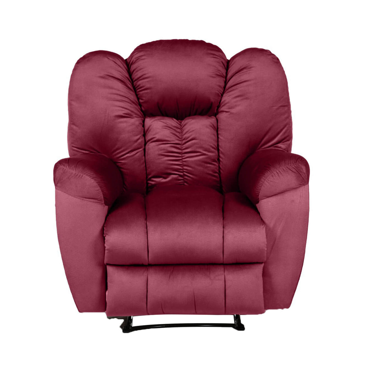 Velvet Recliner Chair - Penhaligon's Burgundy Rocking & Rotating