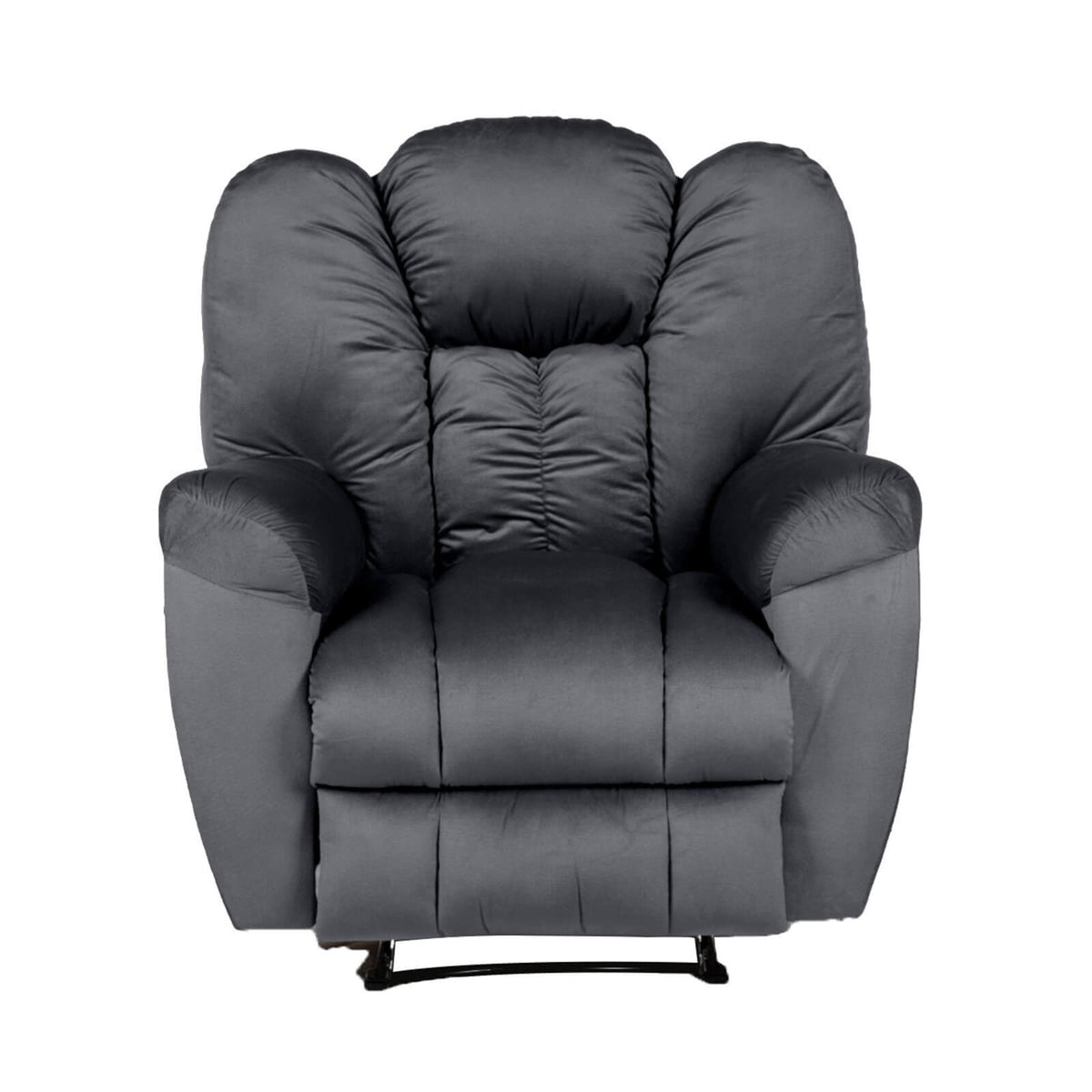 Velvet Recliner Chair - Penhaligon's Dark Grey Rocking & Rotating