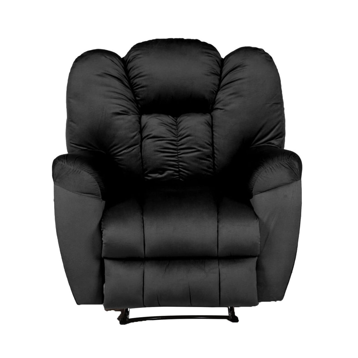 Velvet Recliner Chair - Penhaligon's Black Rocking & Rotating