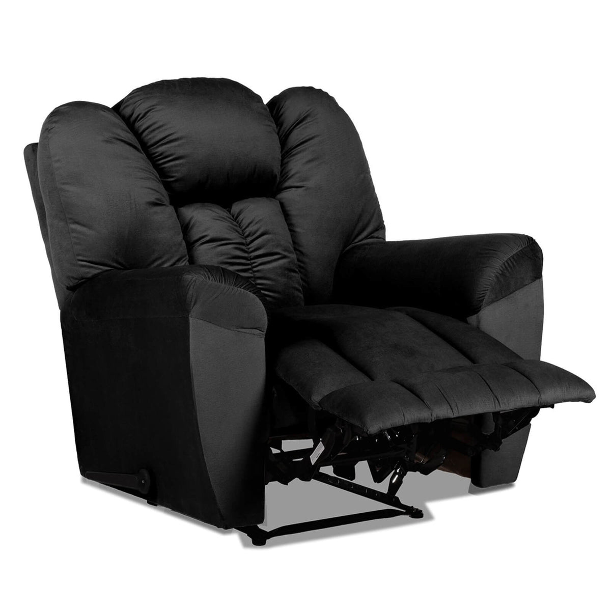 Velvet Recliner Chair - Penhaligon's Black Rocking & Rotating