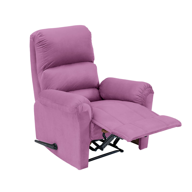 Velvet Classic Recliner Chair - Light Purple - AB09