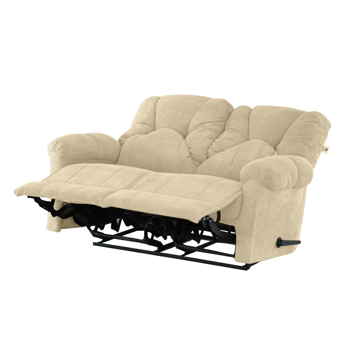 Velvet Double Recliner Chair - American Polo Light Beige