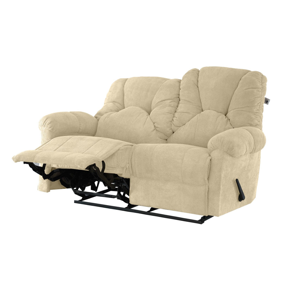 Velvet Double Recliner Chair - American Polo Light Beige