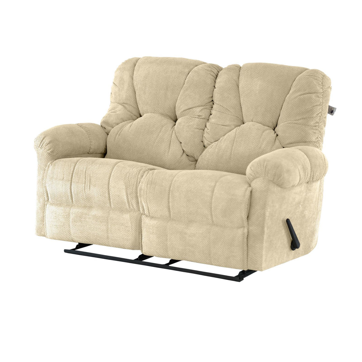 Velvet Double Recliner Chair - American Polo Light Beige