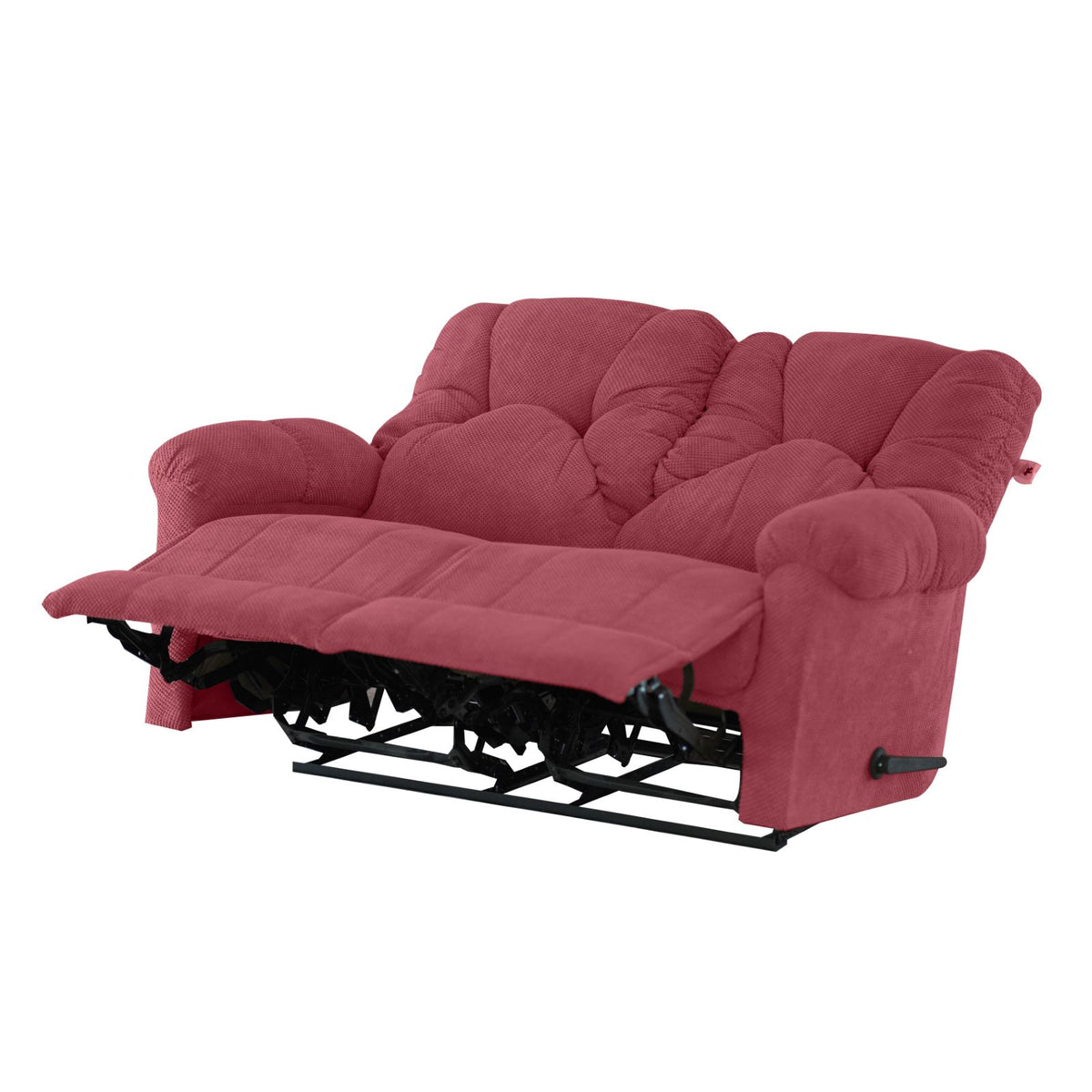 Velvet Double Recliner Chair - American Polo Dark Pink