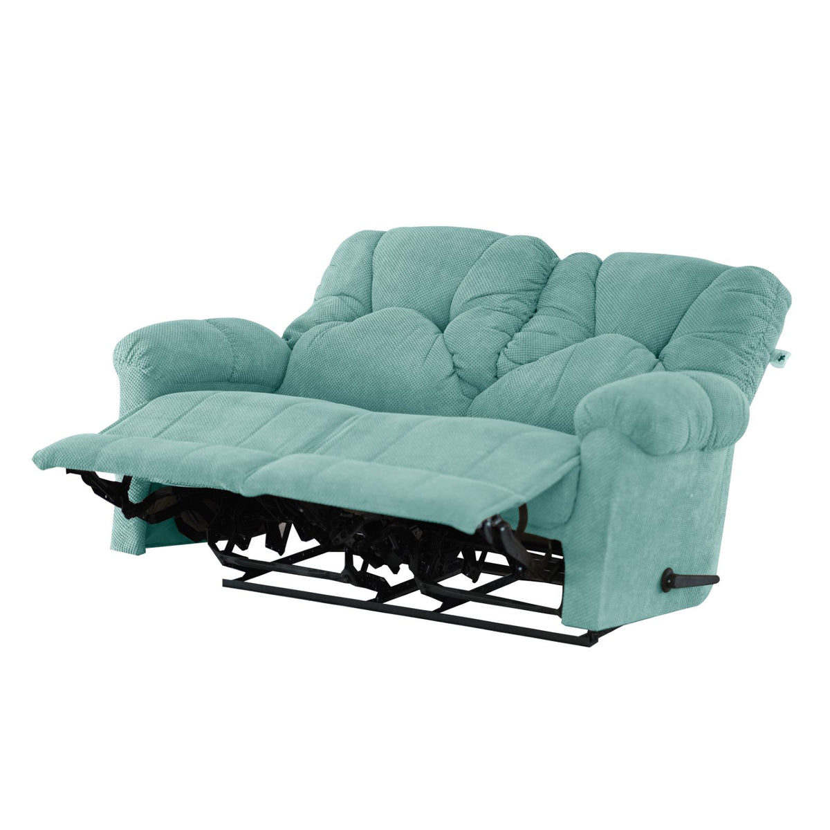 Velvet Double Recliner Chair - American Polo Light Turquoise