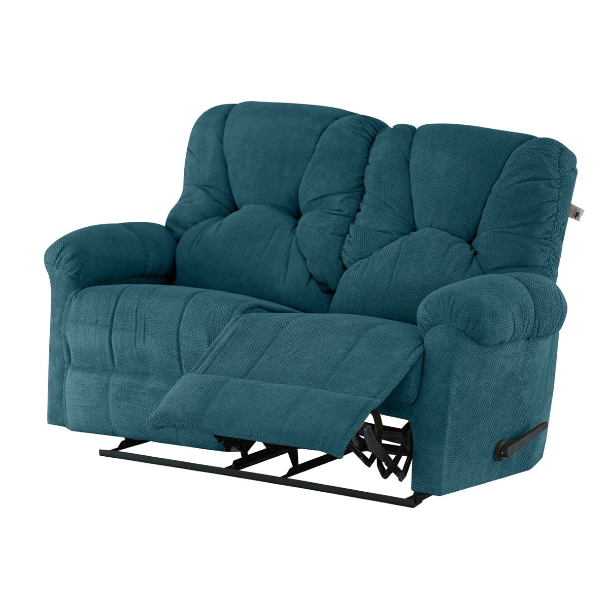 Velvet Double Recliner Chair - American Polo Dark Turquoise