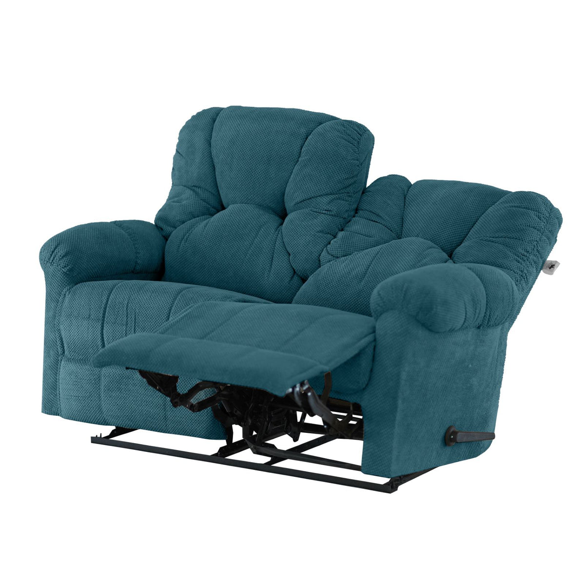 Velvet Double Recliner Chair - American Polo Dark Turquoise