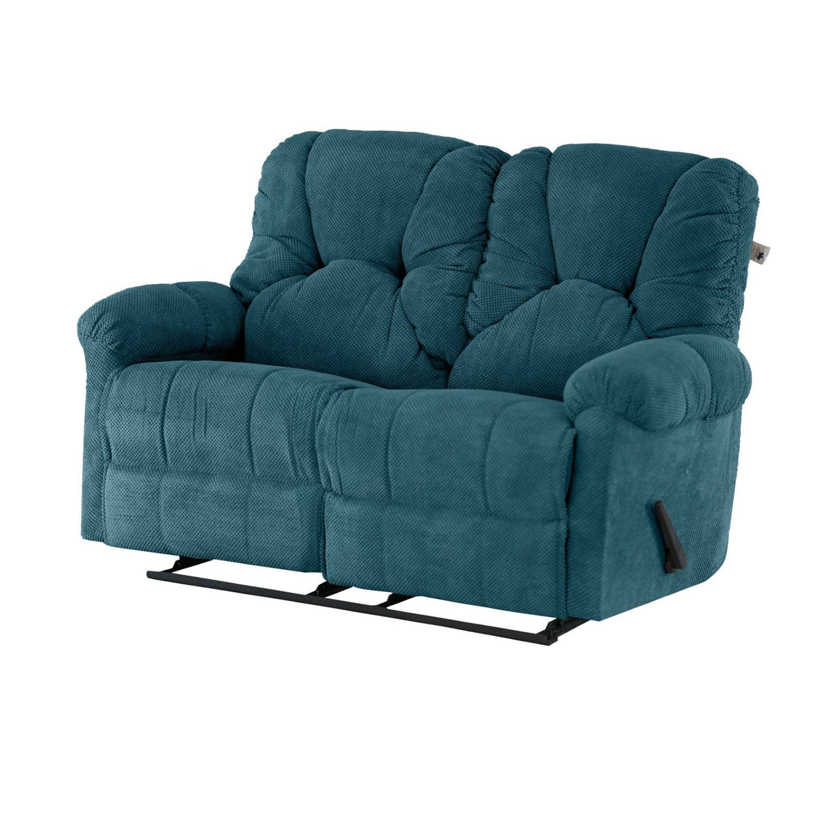 Velvet Double Recliner Chair - American Polo Dark Turquoise