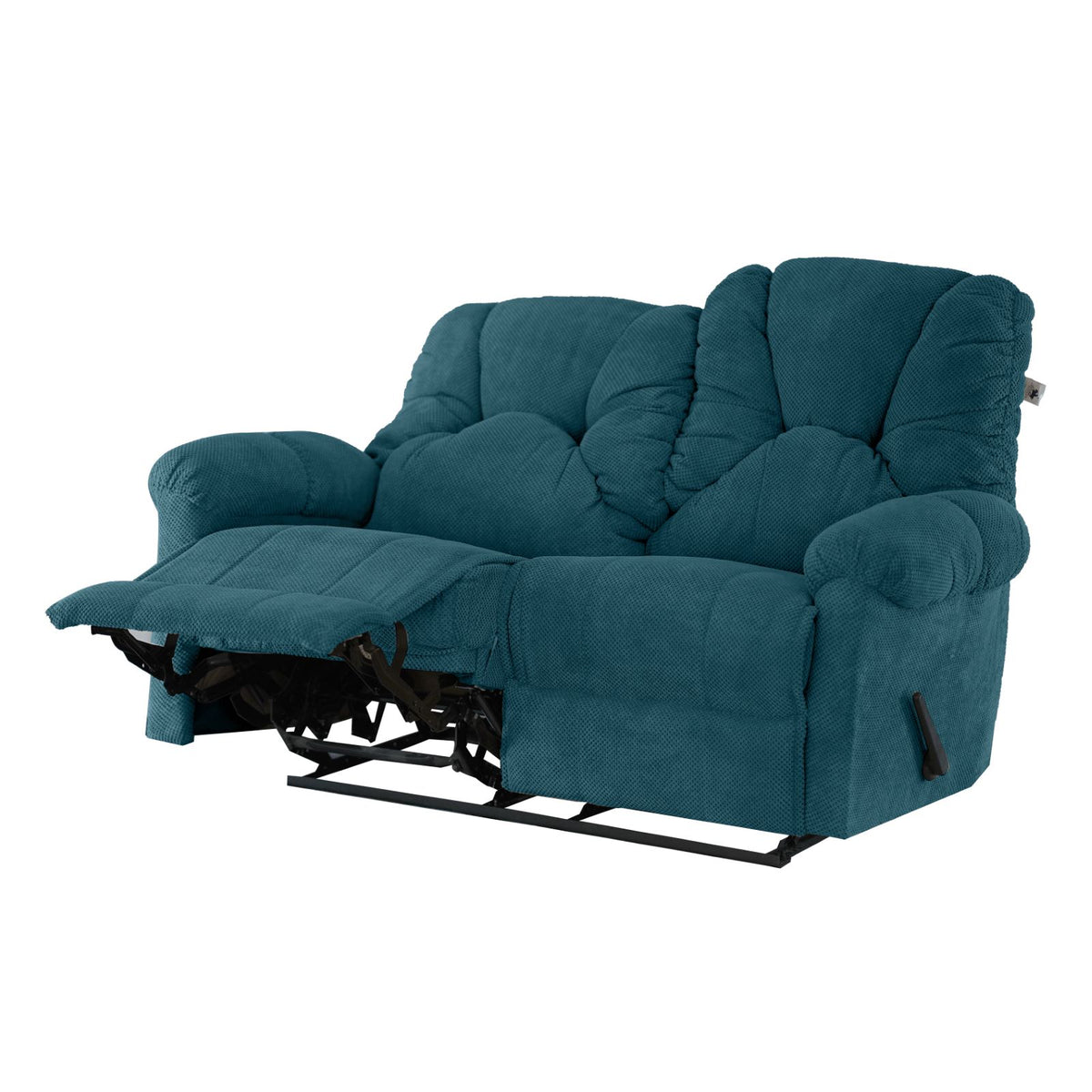 Velvet Double Recliner Chair - American Polo Dark Turquoise