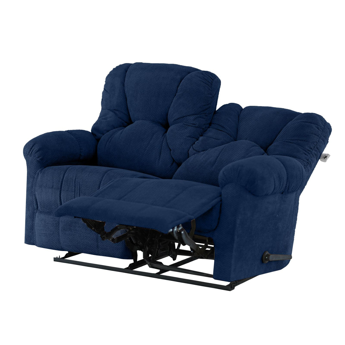 Velvet Double Recliner Chair - American Polo Dark Blue