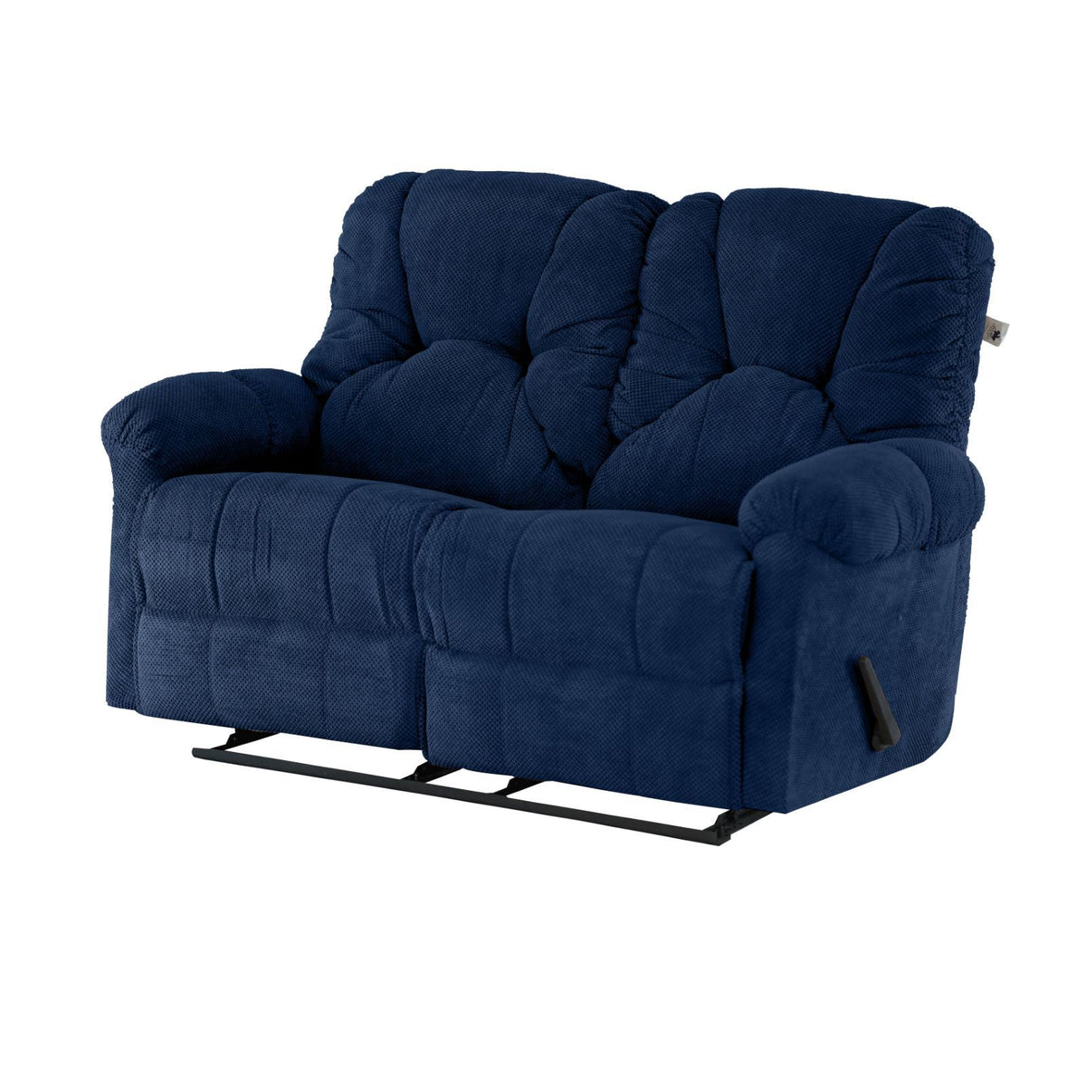 Velvet Double Recliner Chair - American Polo Dark Blue