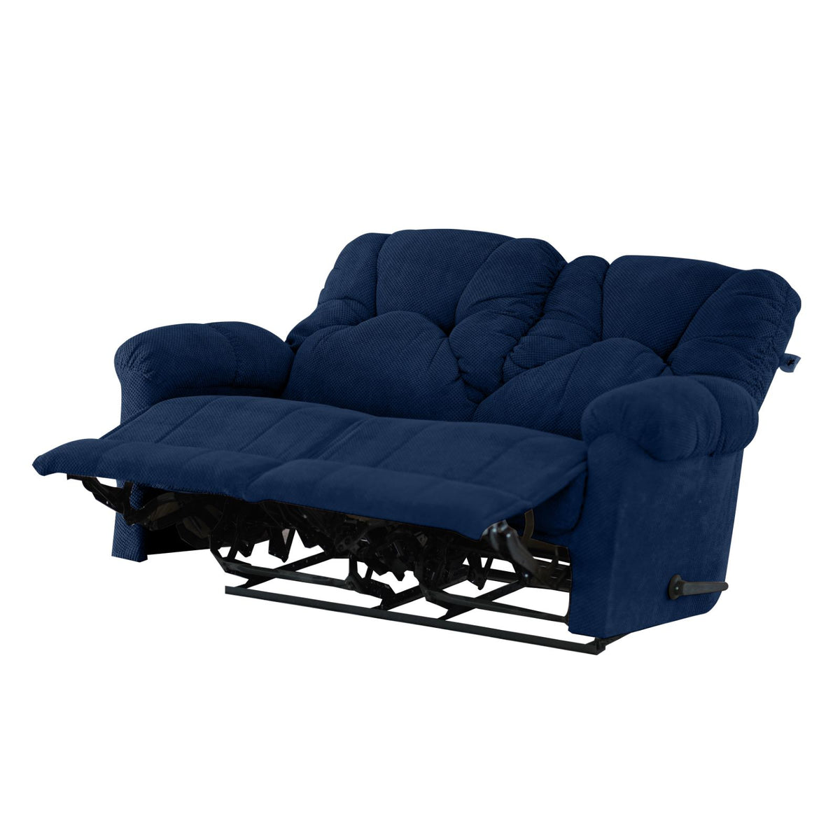 Velvet Double Recliner Chair - American Polo Dark Blue